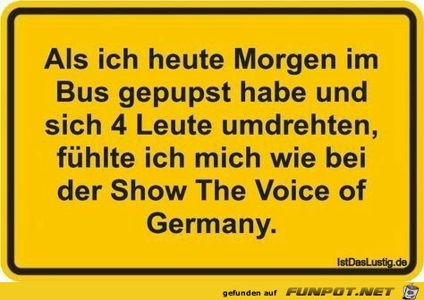 Als ich heute im Bus.....