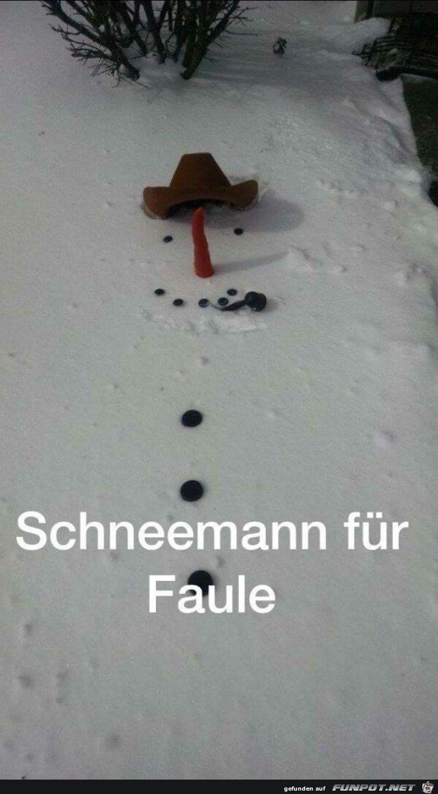 Schneemann für Faule Schneemann für Faule