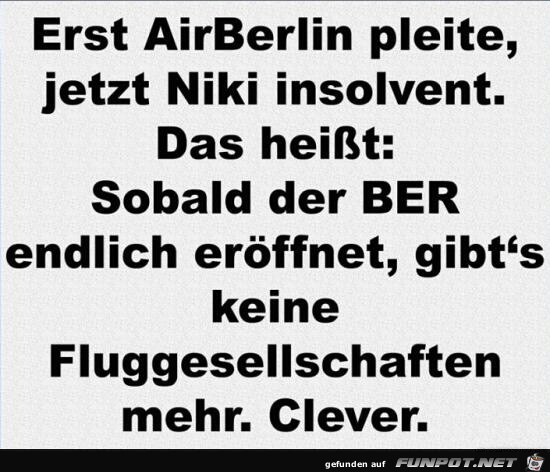 Erst AirBerlin pleite , jeztz Niki insolvent ...... Erst AirBerlin pleite , jeztz Niki insolvent ......