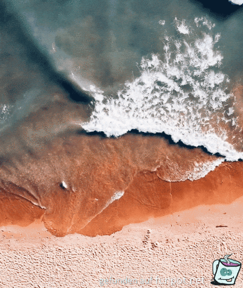 Welle roter Sand auf Muschelkalk