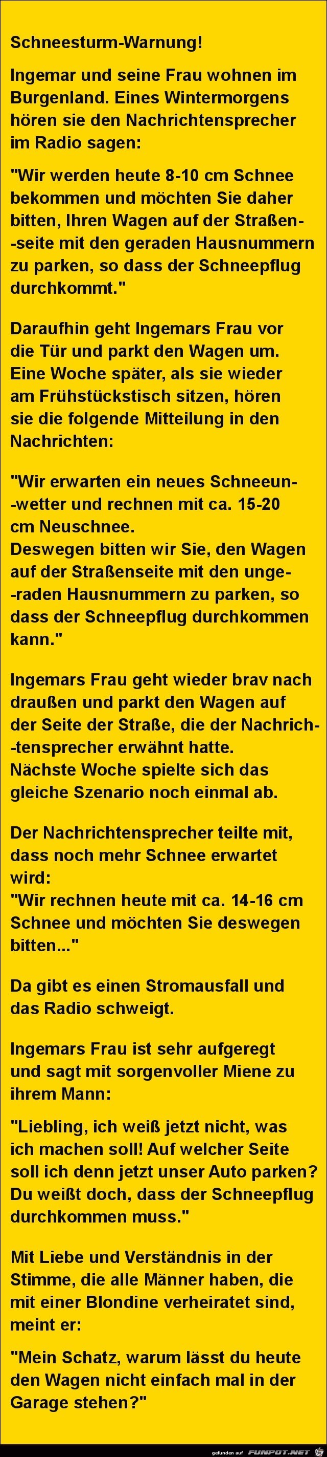 Schneesturm-Warnung........ Schneesturm-Warnung........