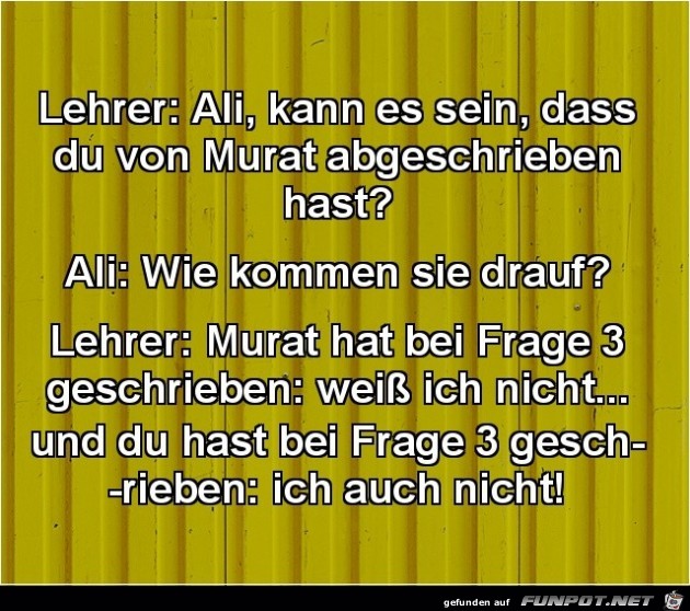 in der Schule....