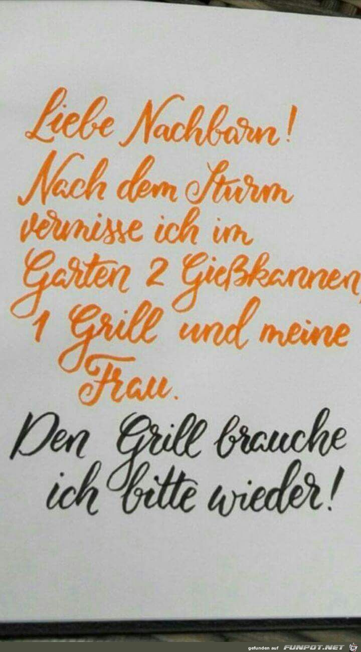 Ich vermisse ein paar Sache nach dem Sturm Ich vermisse ein paar Sache nach dem Sturm