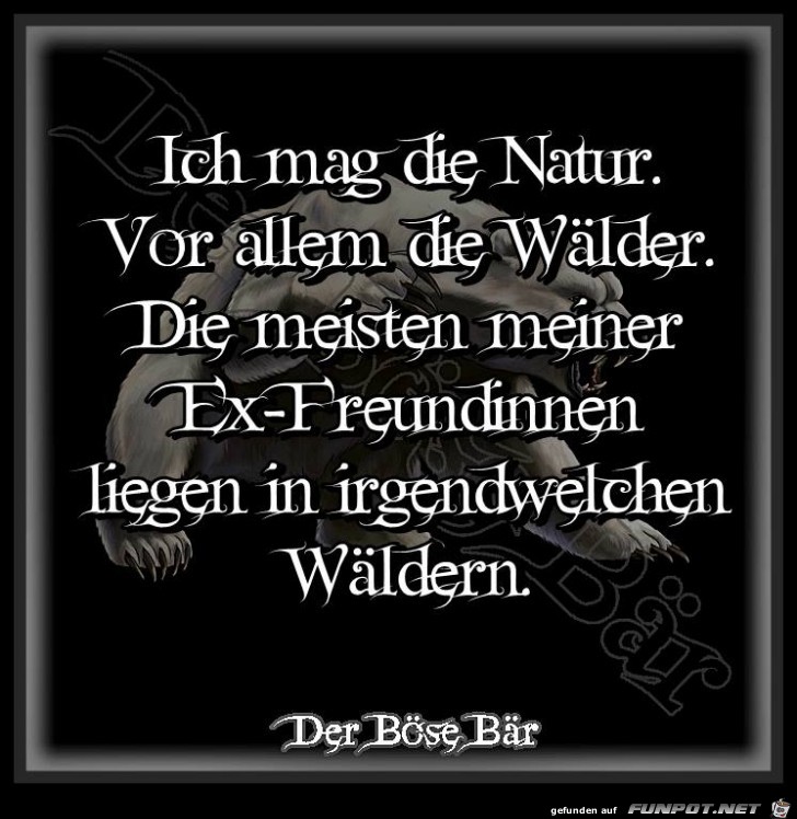 Ich mag die Natur Ich mag die Natur