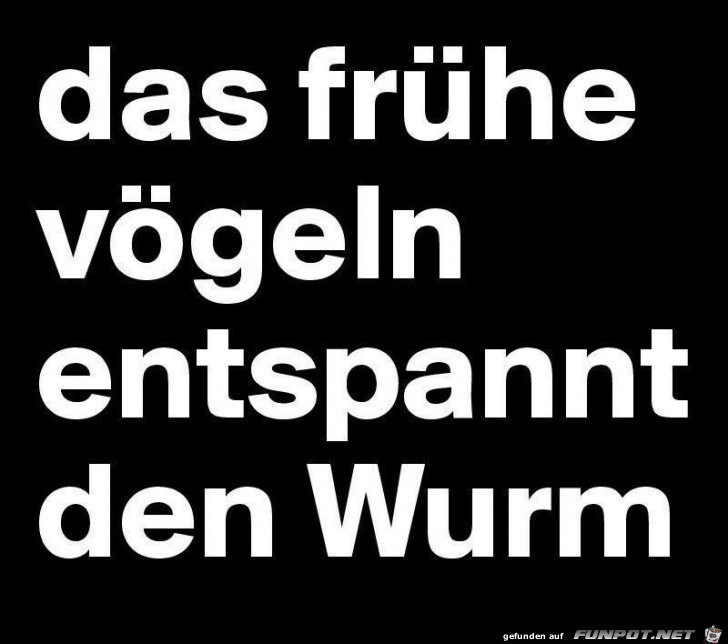 frühes vögeln frühes vögeln