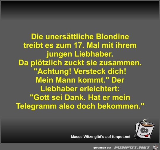 Die unersättliche Blondine treibt es zum 17 Die unersättliche Blondine treibt es zum 17