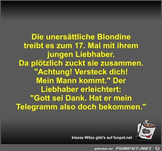 Die unersttliche Blondine treibt es zum 17