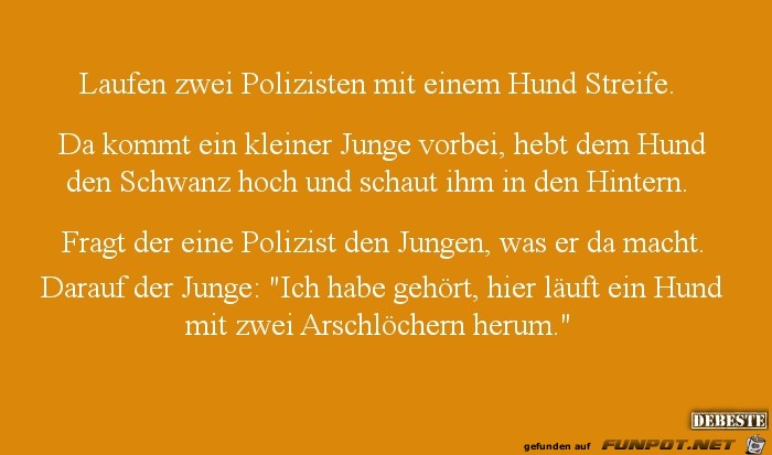 laufen zwei Polizisten Streife........