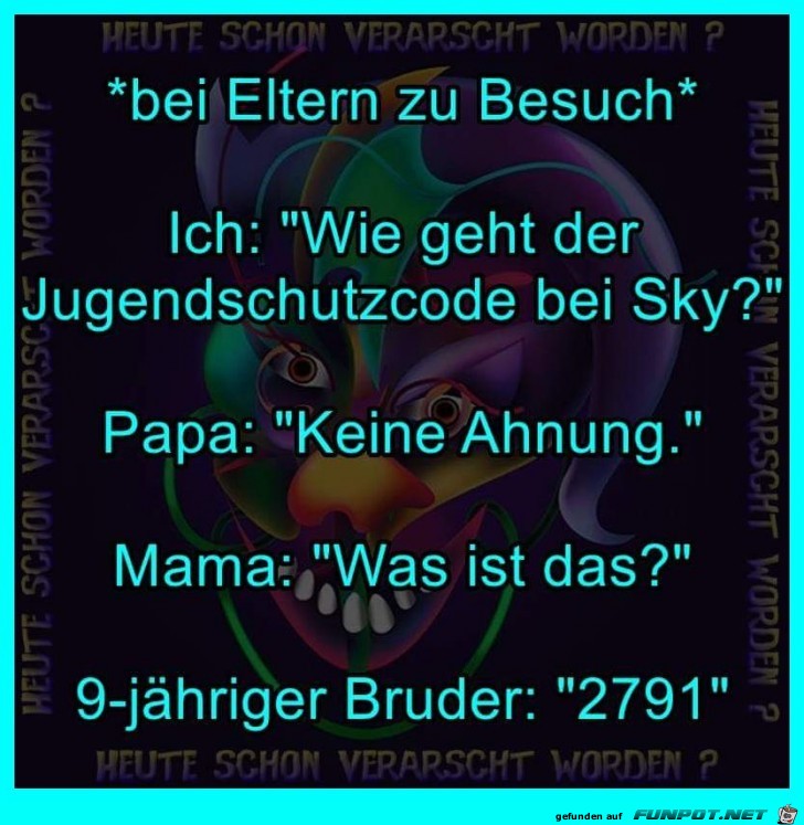 Schutzcode bei SKY