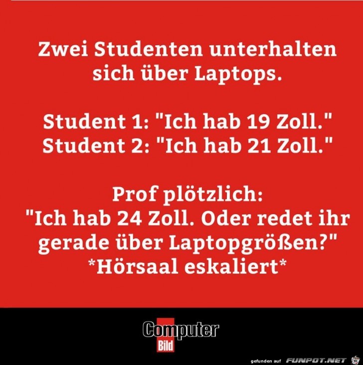 Laptopgren in der Uni