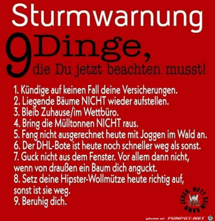 Sturmwarnung