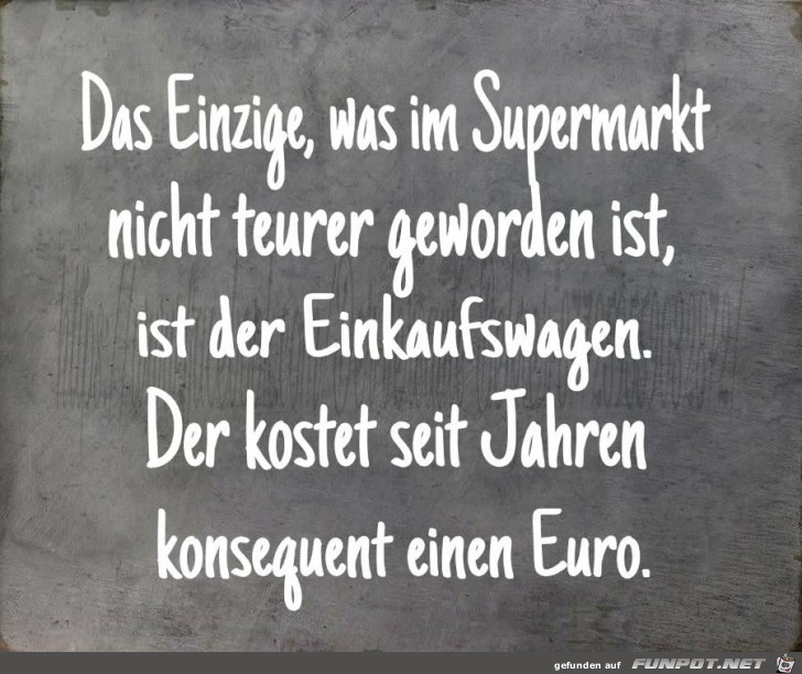 Das Einzige im Supermarkt Das Einzige im Supermarkt