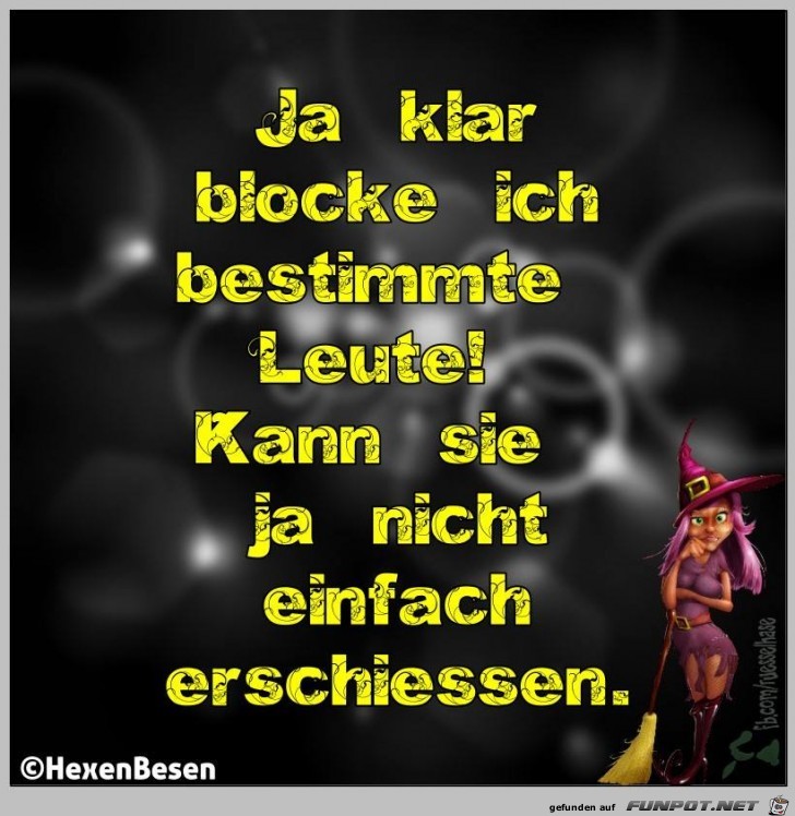 Ja klar blocke ich Ja klar blocke ich