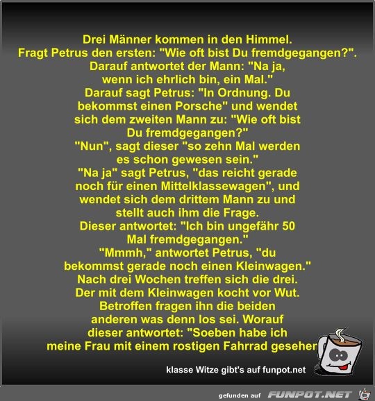 Drei Männer kommen in den Himmel Drei Männer kommen in den Himmel
