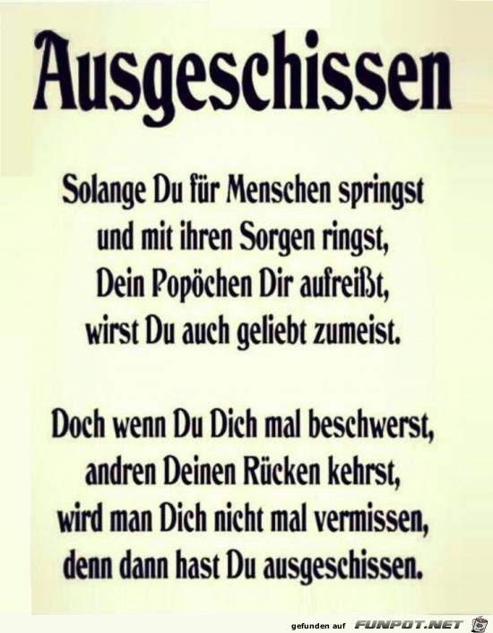 Ausgeschissen........ Ausgeschissen........