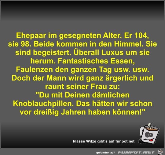 Ehepaar im gesegneten Alter Ehepaar im gesegneten Alter