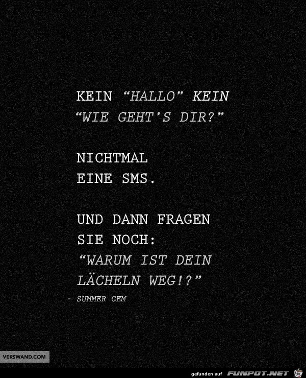 kein HALLO,........ kein HALLO,........