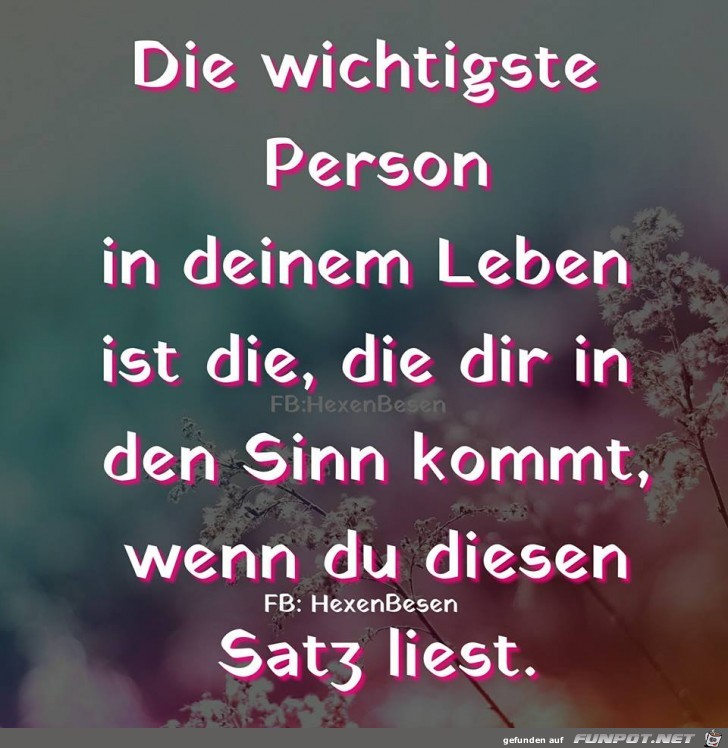 Die wichtigste Person Die wichtigste Person