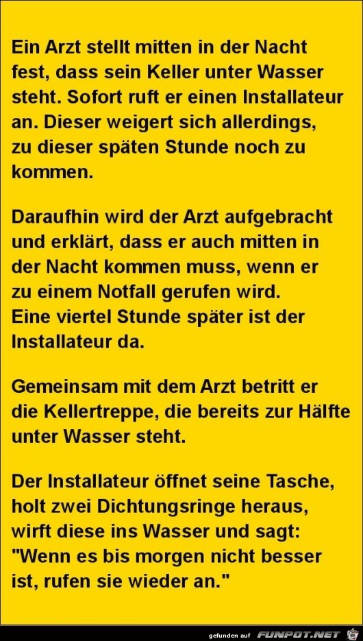 ein Arzt stellt mitten in der Nacht fest.......... ein Arzt stellt mitten in der Nacht fest..........