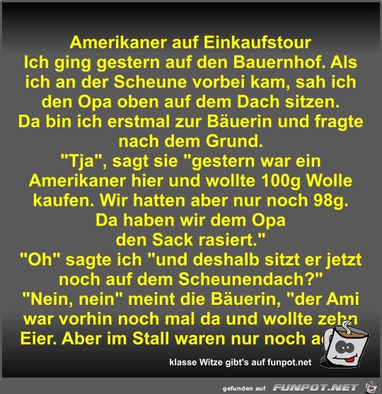 Amerikaner auf Einkaufstour Amerikaner auf Einkaufstour