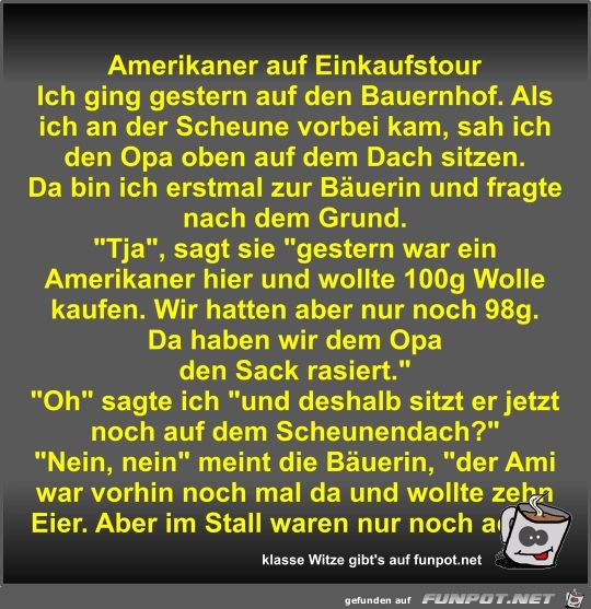 Amerikaner auf Einkaufstour