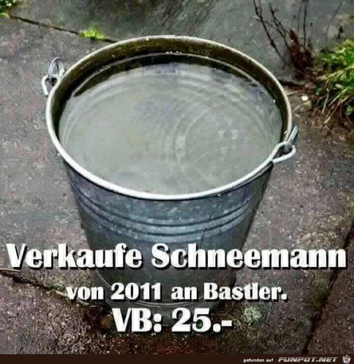 Schneemann zu verkaufen Schneemann zu verkaufen