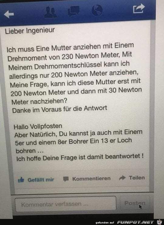 Frage an Ingenieur: Frage an Ingenieur: