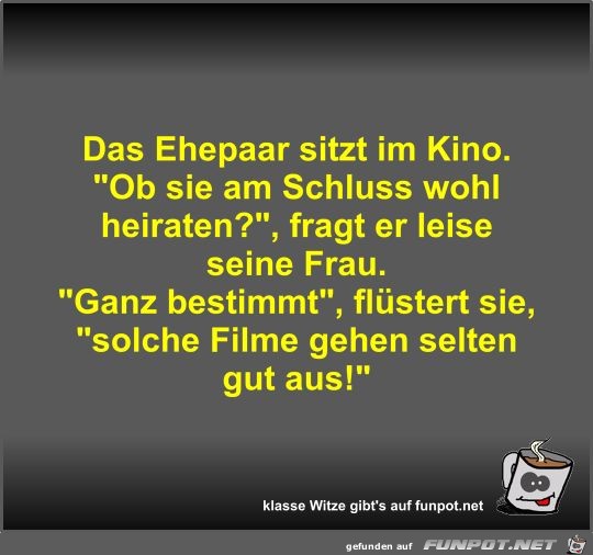 Das Ehepaar sitzt im Kino Das Ehepaar sitzt im Kino
