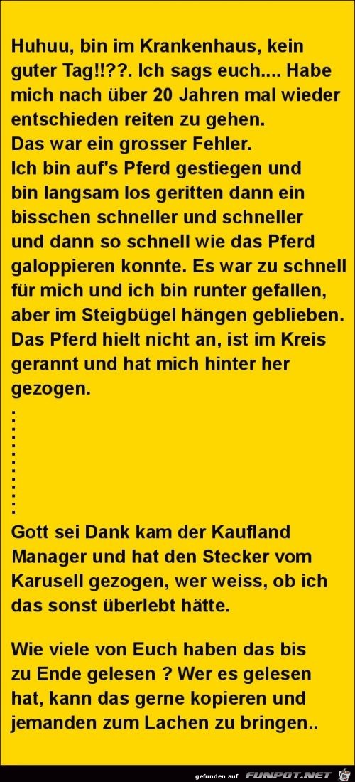 Huhuu, bin im Krankenhaus........ Huhuu, bin im Krankenhaus........