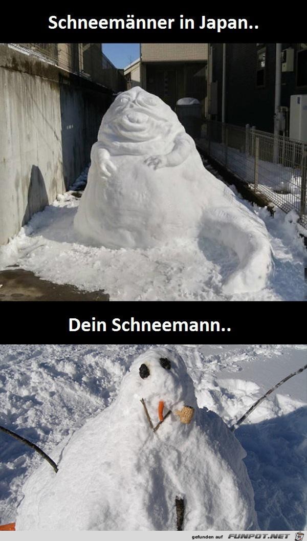 Lustige Schneemnner