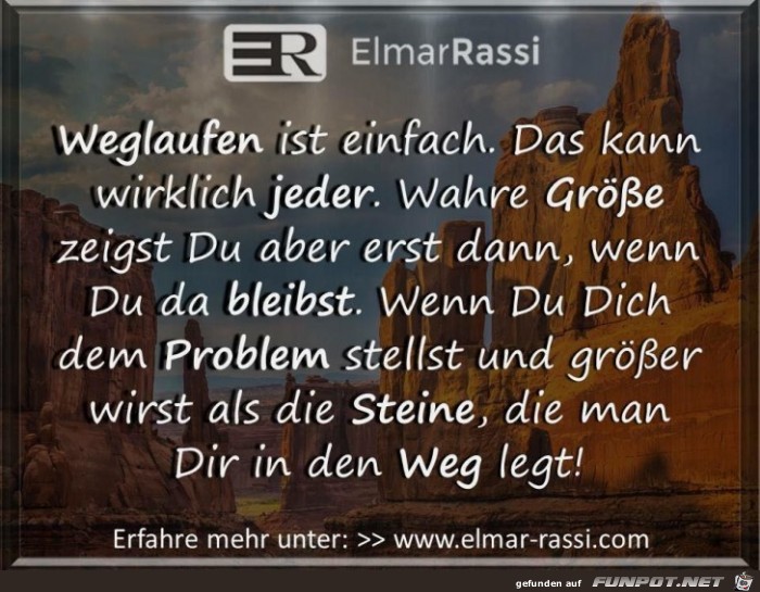 Weglaufen ist einfach