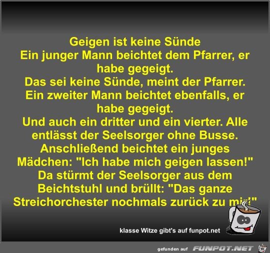 Geigen ist keine Sünde Geigen ist keine Sünde