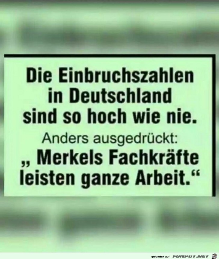 Einbruchszahlen seit Merkel