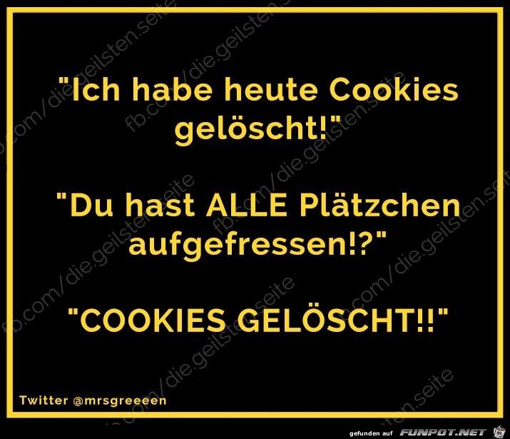 Cookies geloescht Cookies geloescht