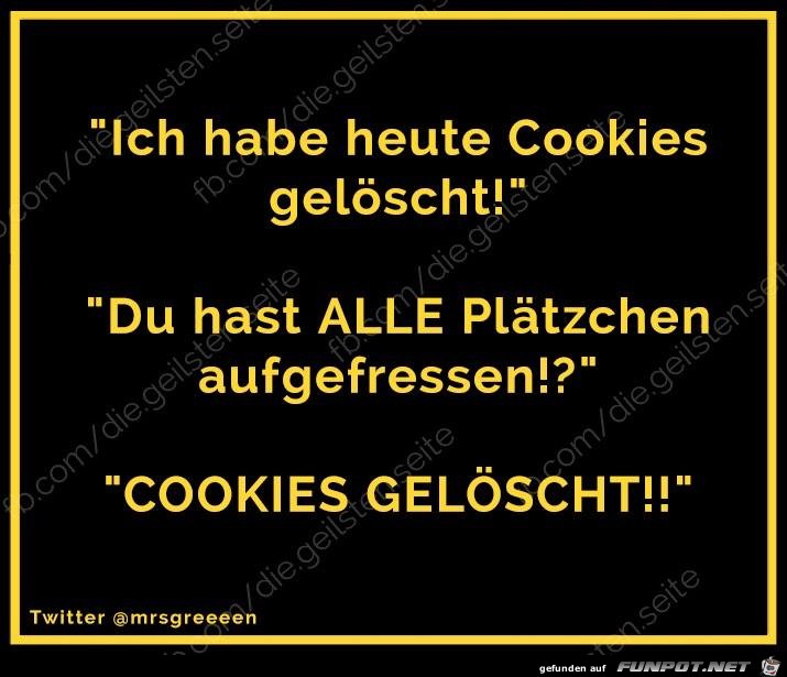 Cookies geloescht