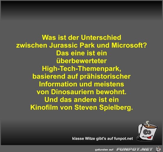 Was ist der Unterschied zwischen Jurassic Park und...