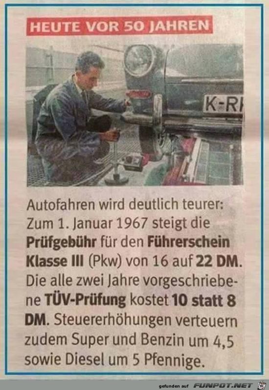 heute vor 50 Jahren...... heute vor 50 Jahren......