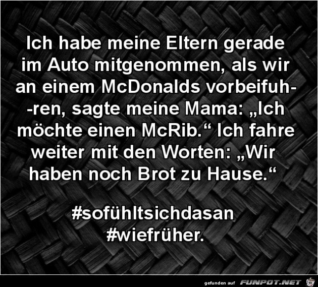 Wie früher Wie früher