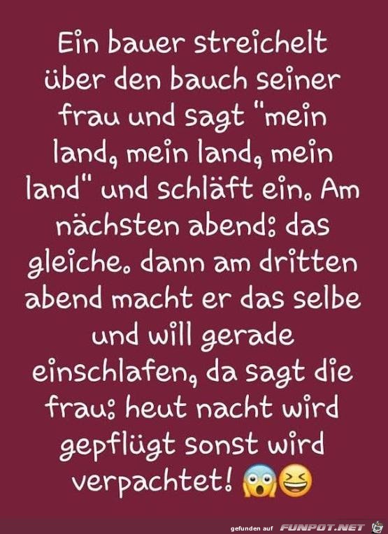 ein Bauer streichelt über den Bauch seiner Frau..... ein Bauer streichelt über den Bauch seiner Frau.....
