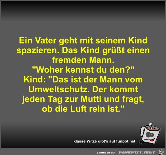 Ein Vater geht mit seinem Kind spazieren