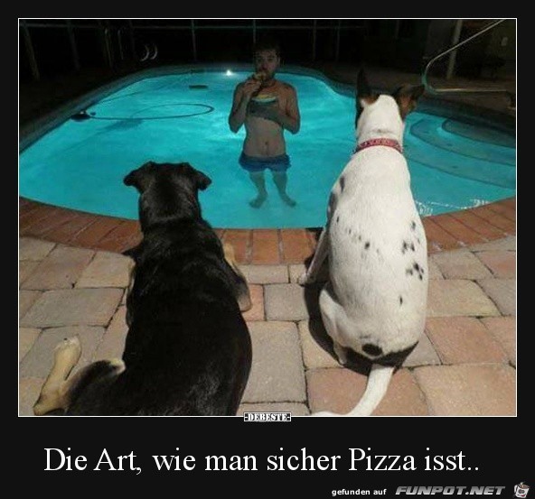 Sicher Pizza essen