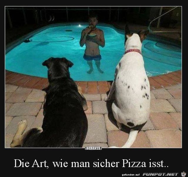 Pizza sicher essen