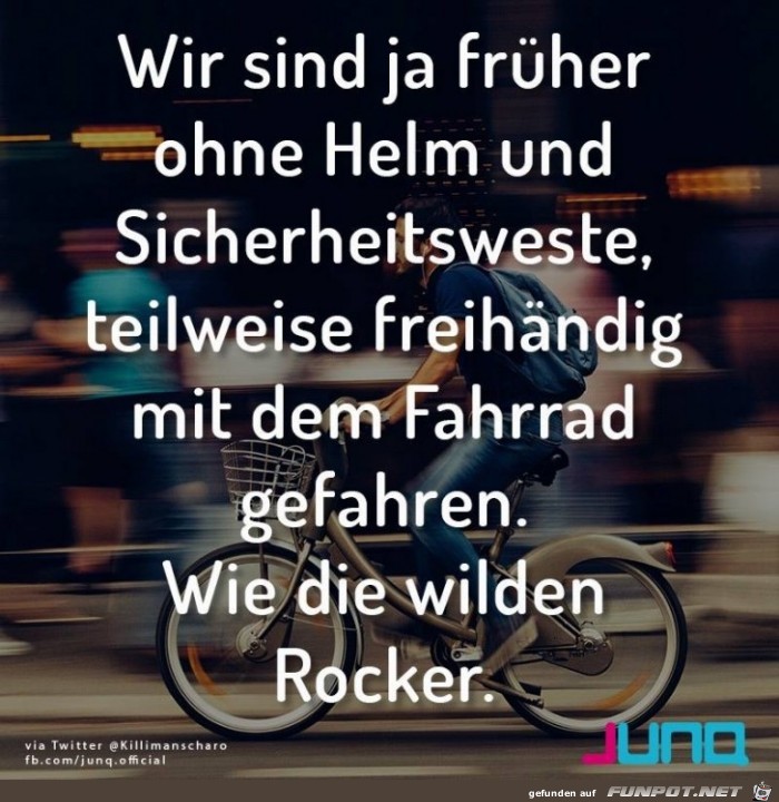 Frueher ohne Helm Frueher ohne Helm