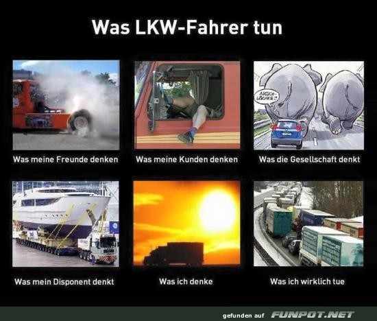 was Lkw-Fahrer tun was Lkw-Fahrer tun