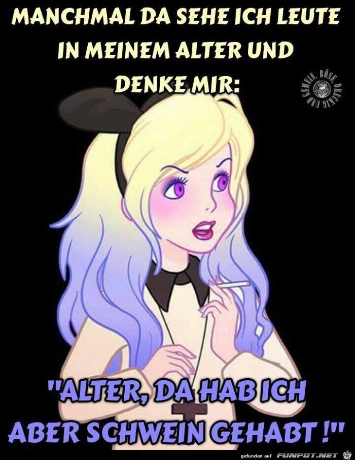 Manchmal sehe ich Leute und denke mir: