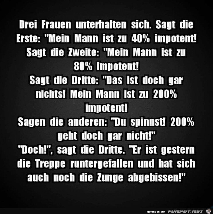 Mein man ist zu 200% impotent