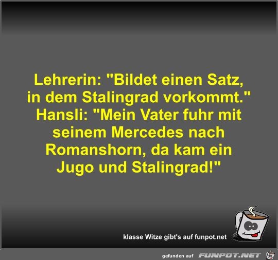 Lehrerin: Lehrerin: