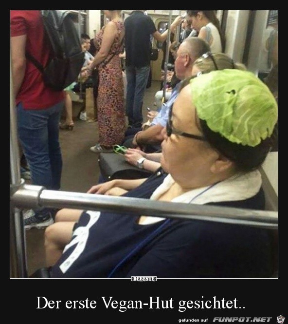 Ein Vegan-Hut