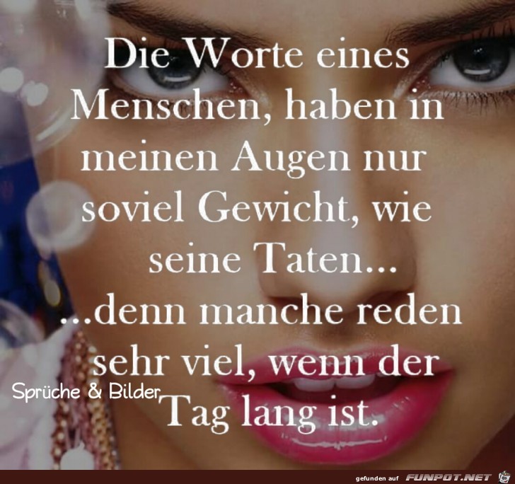 Worte eines Menschen