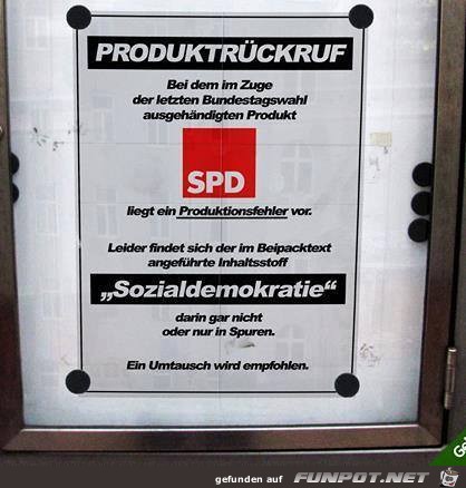 Umtausch empfohlen Umtausch empfohlen